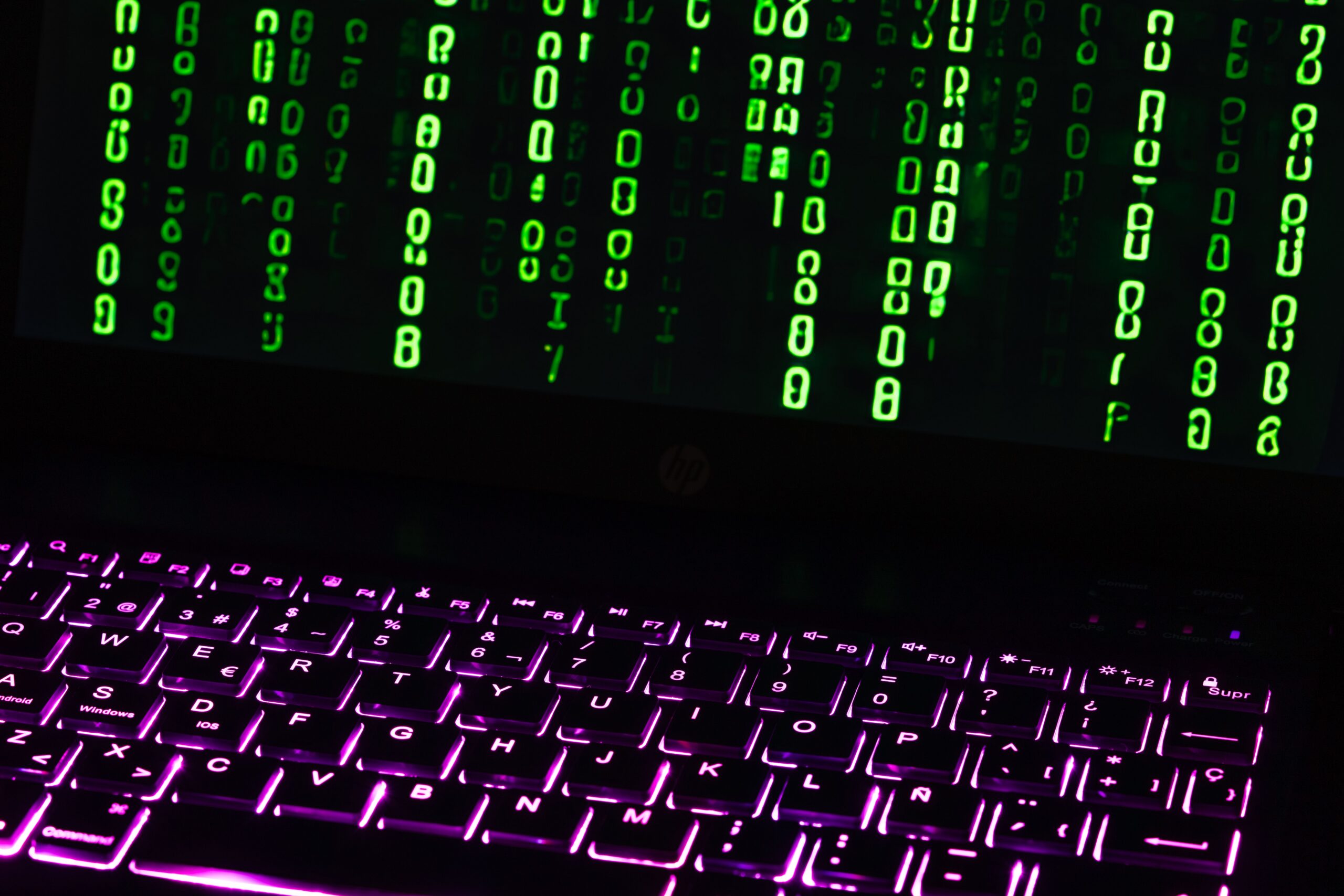 laptop showing code